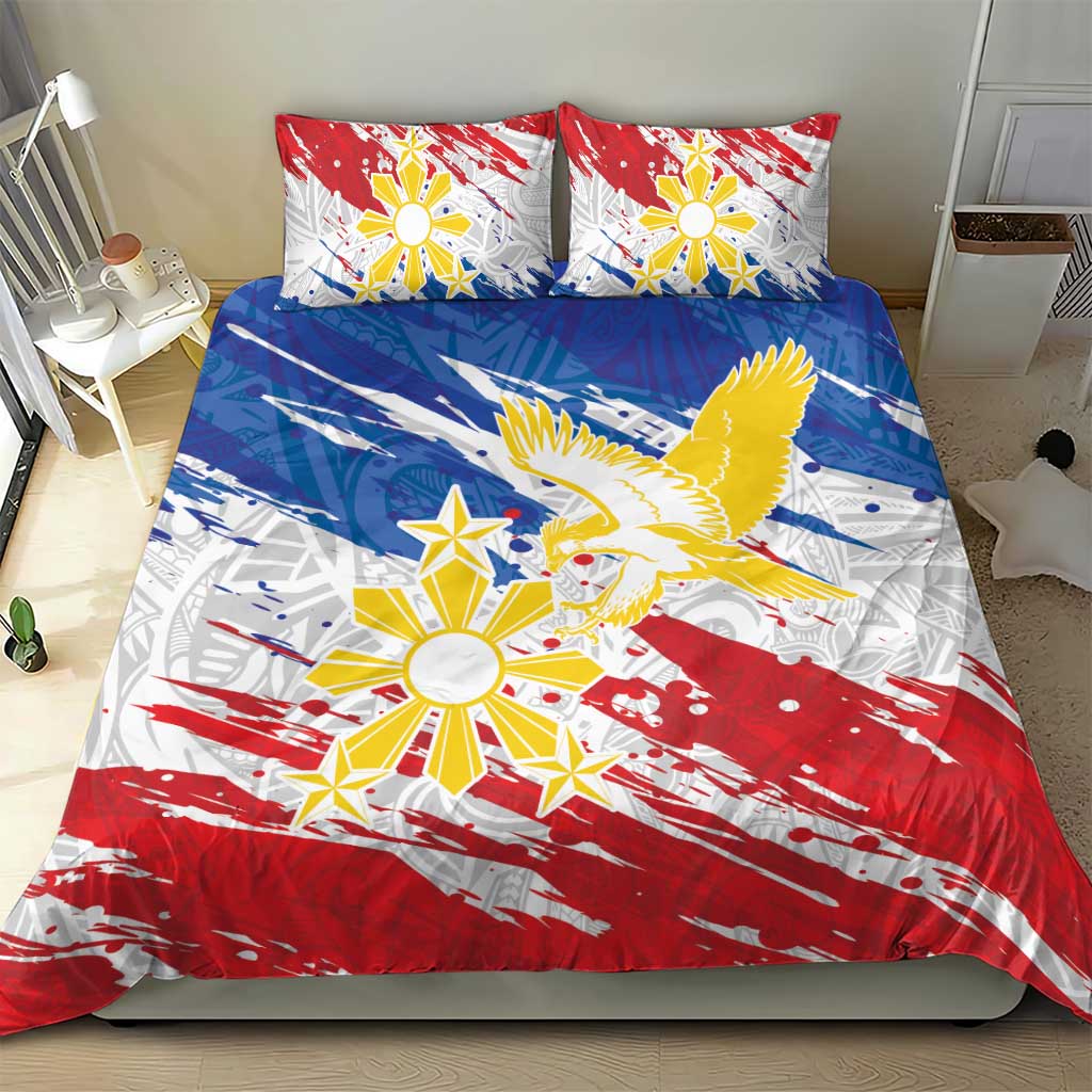 Filipino Sun and Stars Bedding Set Grunge Vibes LT7 - Polynesian Pride