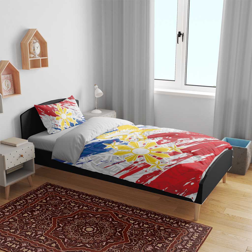 Filipino Sun and Stars Bedding Set Grunge Vibes LT7 - Polynesian Pride
