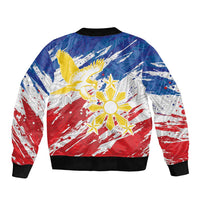 Personalized Filipino Sun and Stars Bomber Jacket Grunge Vibes LT7 - Polynesian Pride