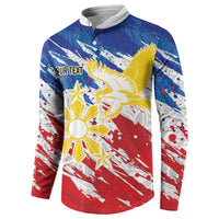 Personalized Filipino Sun and Stars Button Sweatshirt Grunge Vibes LT7 - Polynesian Pride