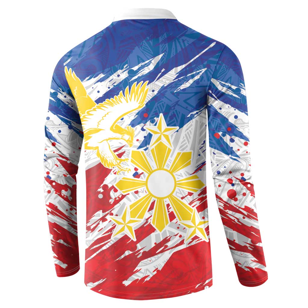 Personalized Filipino Sun and Stars Button Sweatshirt Grunge Vibes LT7 - Polynesian Pride