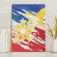 Filipino Sun and Stars Canvas Wall Art Grunge Vibes LT7 Without Frame White - Polynesian Pride