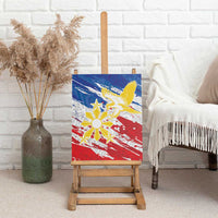 Filipino Sun and Stars Canvas Wall Art Grunge Vibes LT7 - Polynesian Pride