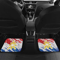 Filipino Sun and Stars Car Mats Grunge Vibes LT7 Set 2pcs - Back White - Polynesian Pride