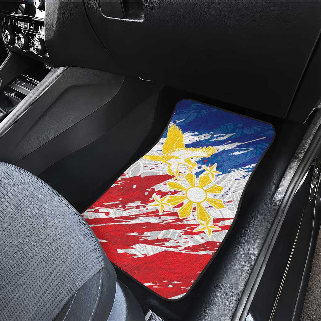 Filipino Sun and Stars Car Mats Grunge Vibes LT7 - Polynesian Pride