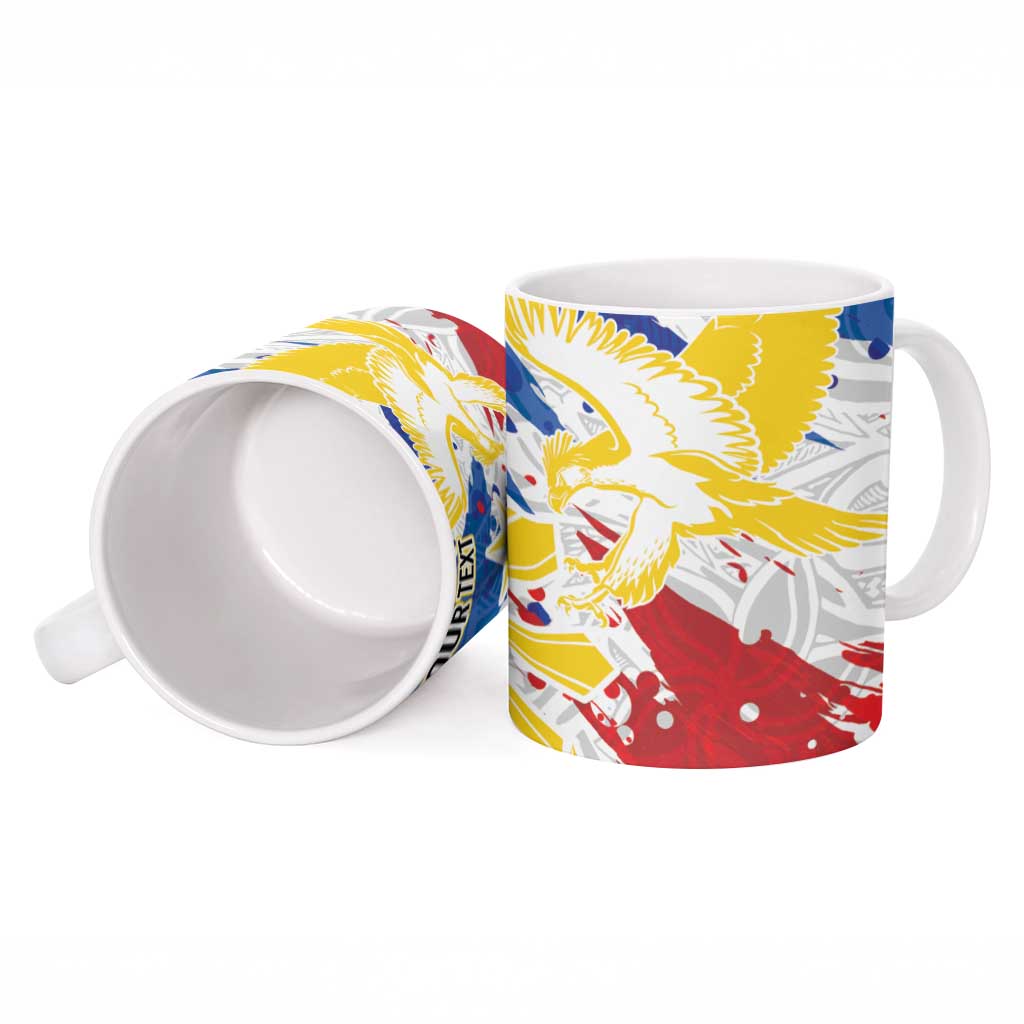 Personalized Filipino Sun and Stars Ceramic Mug Grunge Vibes LT7 - Polynesian Pride