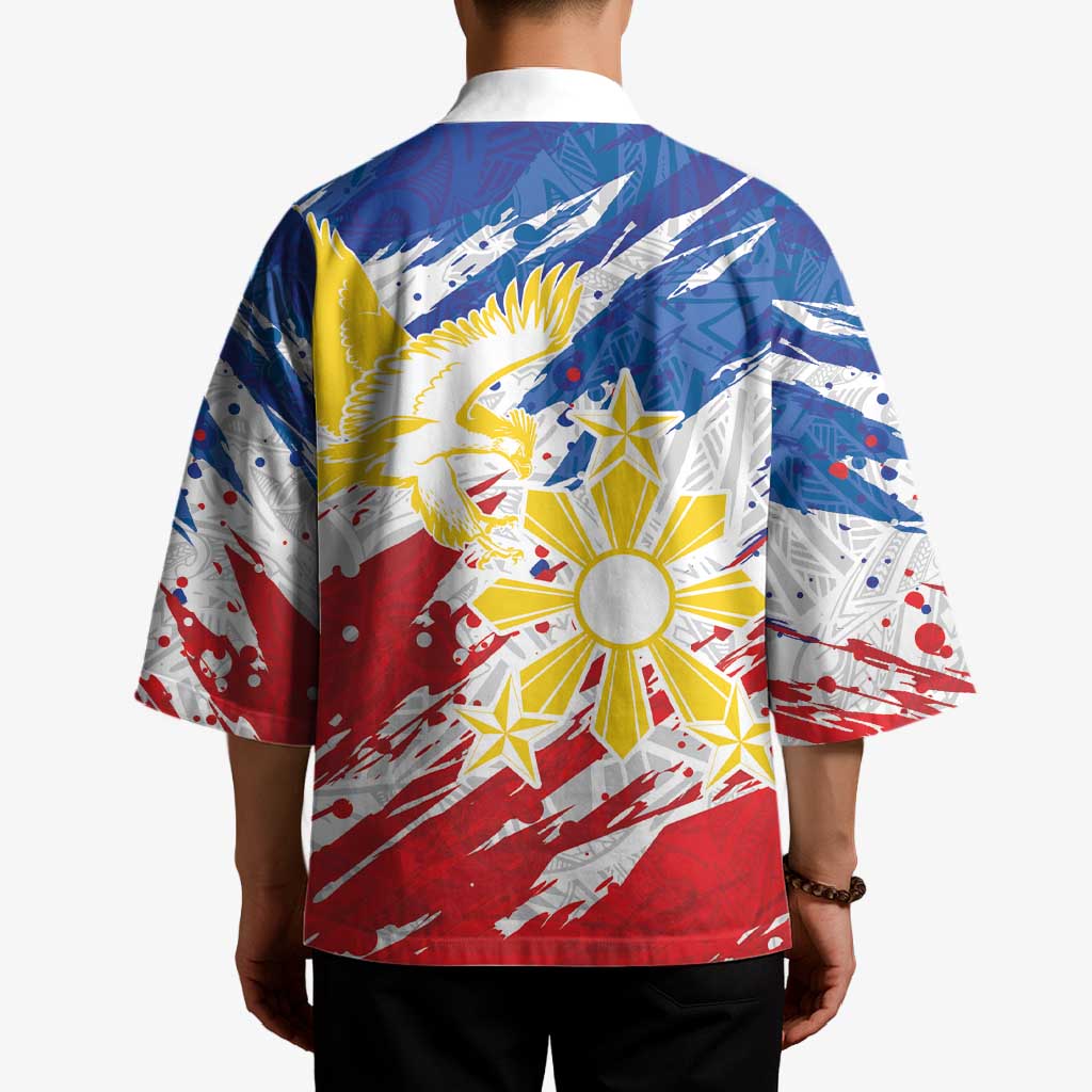 Personalized Filipino Sun and Stars Kimono Grunge Vibes LT7 - Polynesian Pride