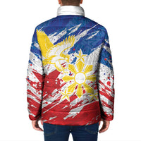 Personalized Filipino Sun and Stars Padded Jacket Grunge Vibes LT7 - Polynesian Pride