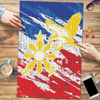 Filipino Sun and Stars Puzzle Grunge Vibes LT7 White - Polynesian Pride
