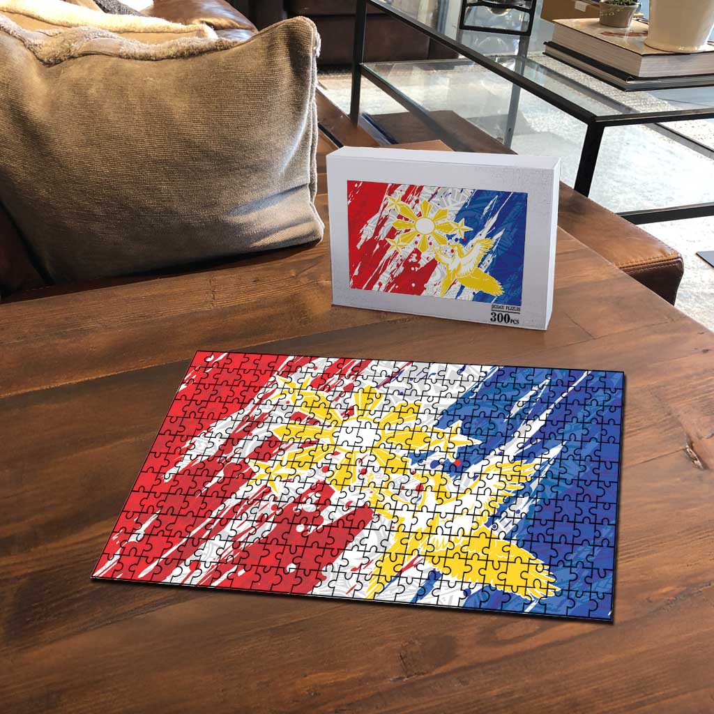 Filipino Sun and Stars Puzzle Grunge Vibes LT7 - Polynesian Pride
