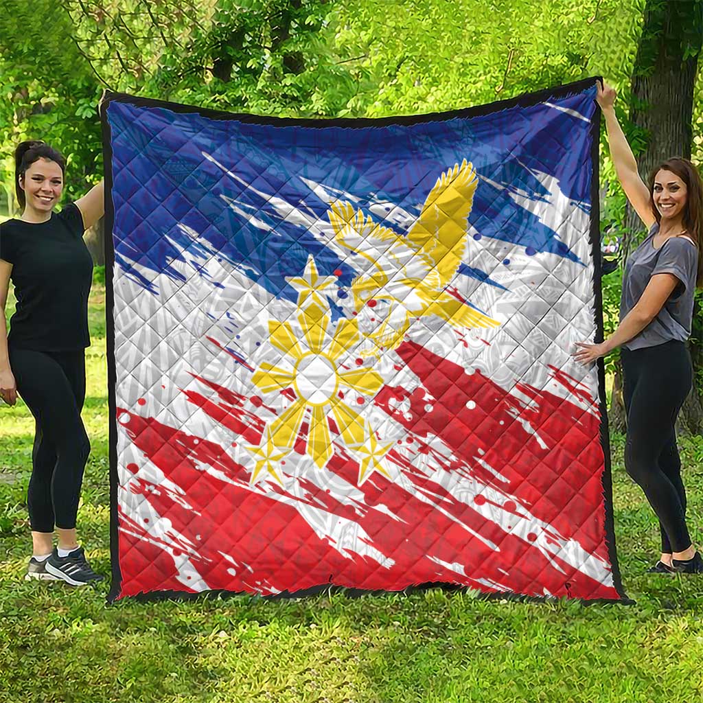 Filipino Sun and Stars Quilt Grunge Vibes LT7 - Polynesian Pride