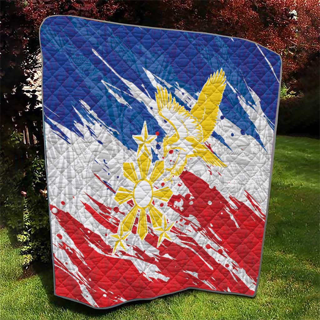 Filipino Sun and Stars Quilt Grunge Vibes LT7 - Polynesian Pride