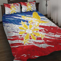 Filipino Sun and Stars Quilt Bed Set Grunge Vibes LT7 White - Polynesian Pride