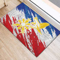 Filipino Sun and Stars Rubber Doormat Grunge Vibes LT7 - Polynesian Pride