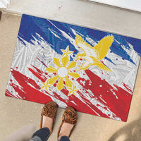 Filipino Sun and Stars Rubber Doormat Grunge Vibes LT7 - Polynesian Pride