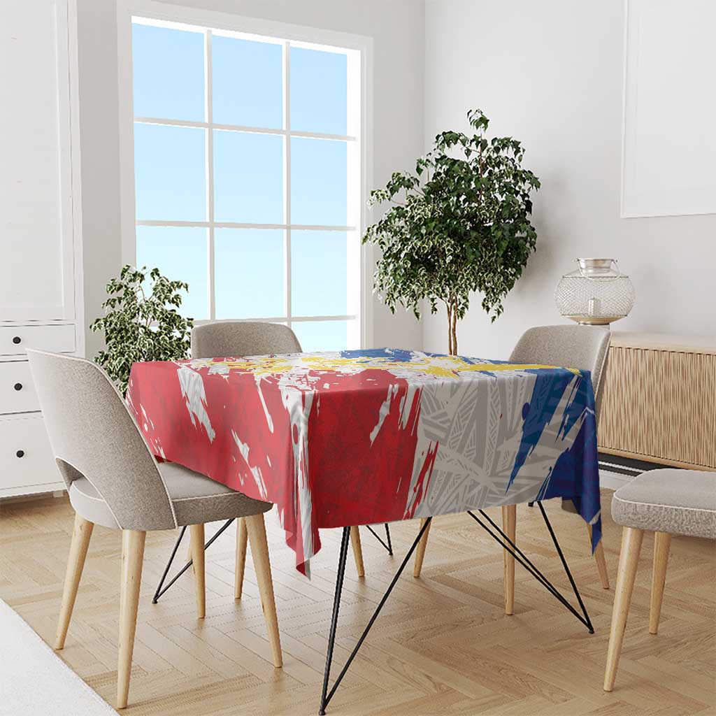 Filipino Sun and Stars Tablecloth Grunge Vibes LT7 - Polynesian Pride