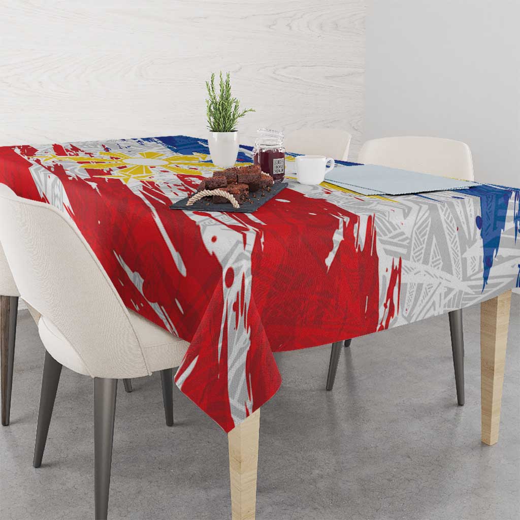 Filipino Sun and Stars Tablecloth Grunge Vibes LT7 - Polynesian Pride