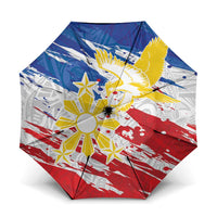 Filipino Sun and Stars Umbrella Grunge Vibes LT7 One Size Folded 11.42 inch Opened Diameter 37.4 inch White - Polynesian Pride