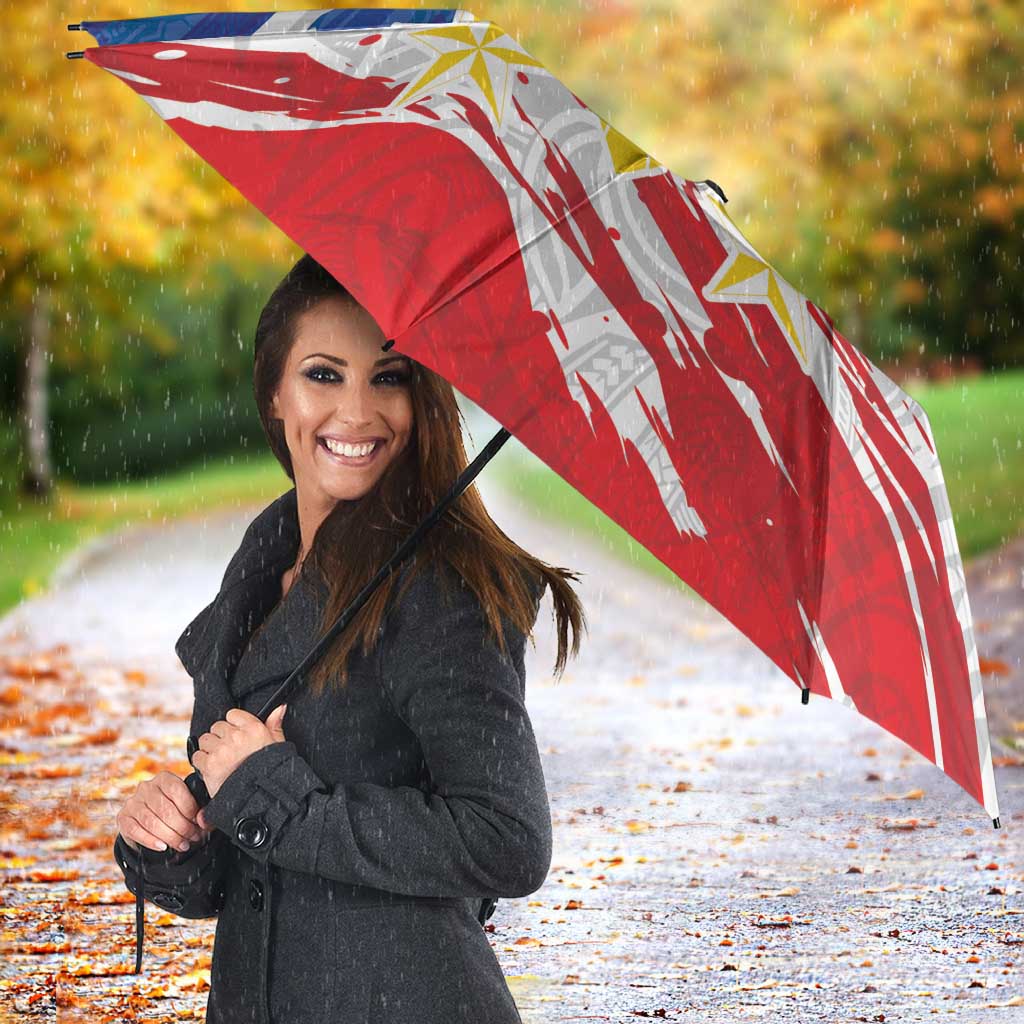 Filipino Sun and Stars Umbrella Grunge Vibes LT7 - Polynesian Pride