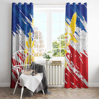 Filipino Sun and Stars Window Curtain Grunge Vibes LT7 - Polynesian Pride