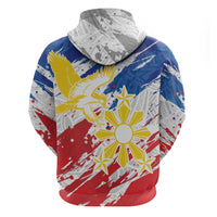 Personalized Filipino Sun and Stars Zip Hoodie Grunge Vibes LT7 - Polynesian Pride
