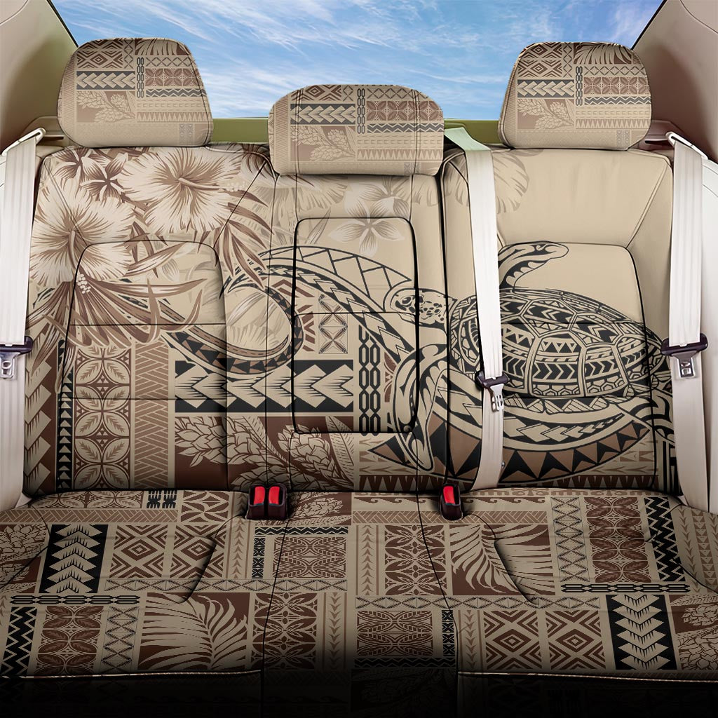 Vaiaso o le Gagana Samoa Back Car Seat Cover Siapo Motif Beige LT7 One Size Beige - Polynesian Pride