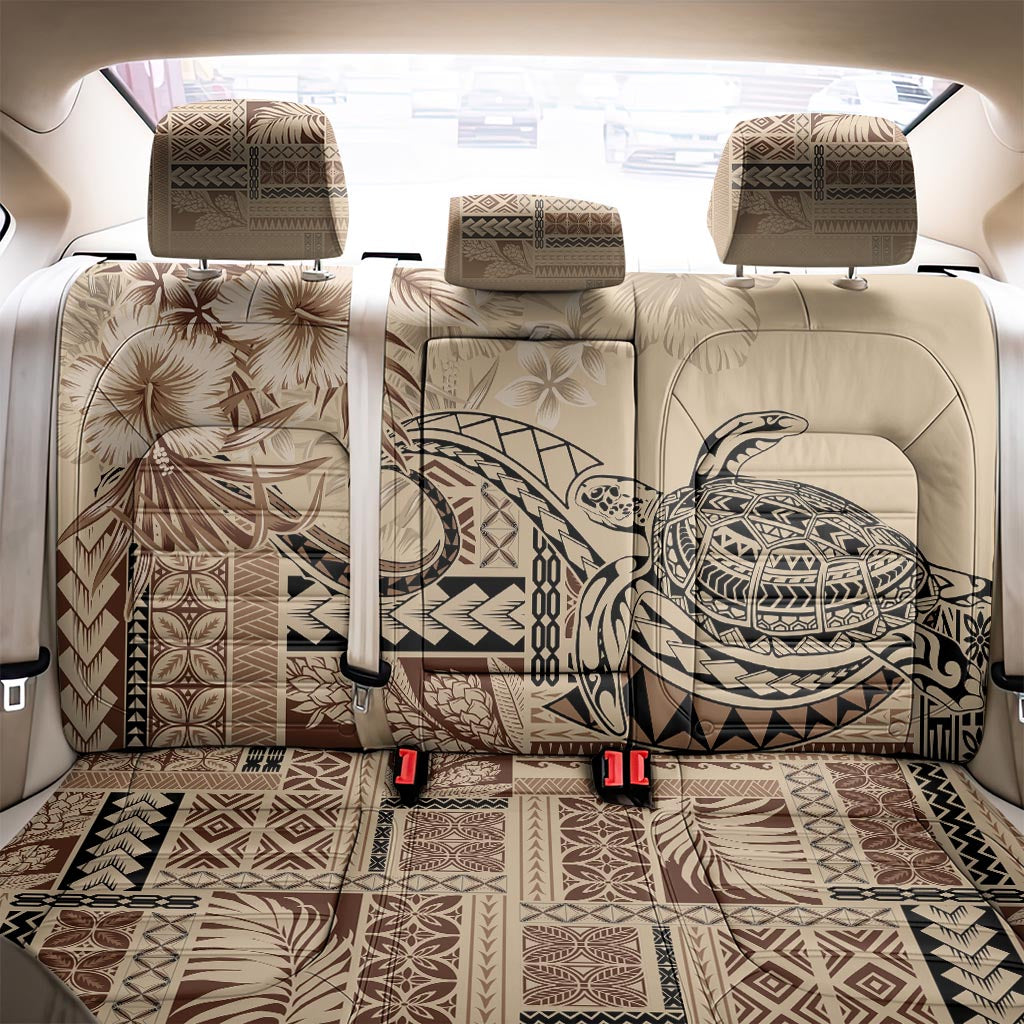 Vaiaso o le Gagana Samoa Back Car Seat Cover Siapo Motif Beige LT7 - Polynesian Pride