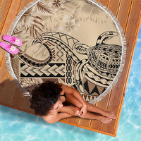 Vaiaso o le Gagana Samoa Beach Blanket Siapo Motif Beige LT7 - Polynesian Pride