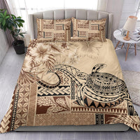 Vaiaso o le Gagana Samoa Bedding Set Siapo Motif Beige LT7 - Polynesian Pride
