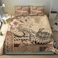 Vaiaso o le Gagana Samoa Bedding Set Siapo Motif Beige LT7 - Polynesian Pride