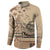 Vaiaso o le Gagana Samoa Button Sweatshirt Siapo Motif Beige