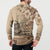 Vaiaso o le Gagana Samoa Button Sweatshirt Siapo Motif Beige