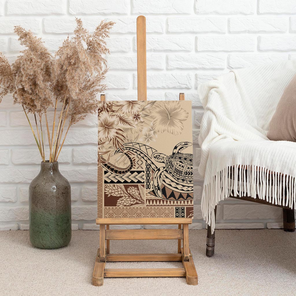 Vaiaso o le Gagana Samoa Canvas Wall Art Siapo Motif Beige LT7 - Polynesian Pride