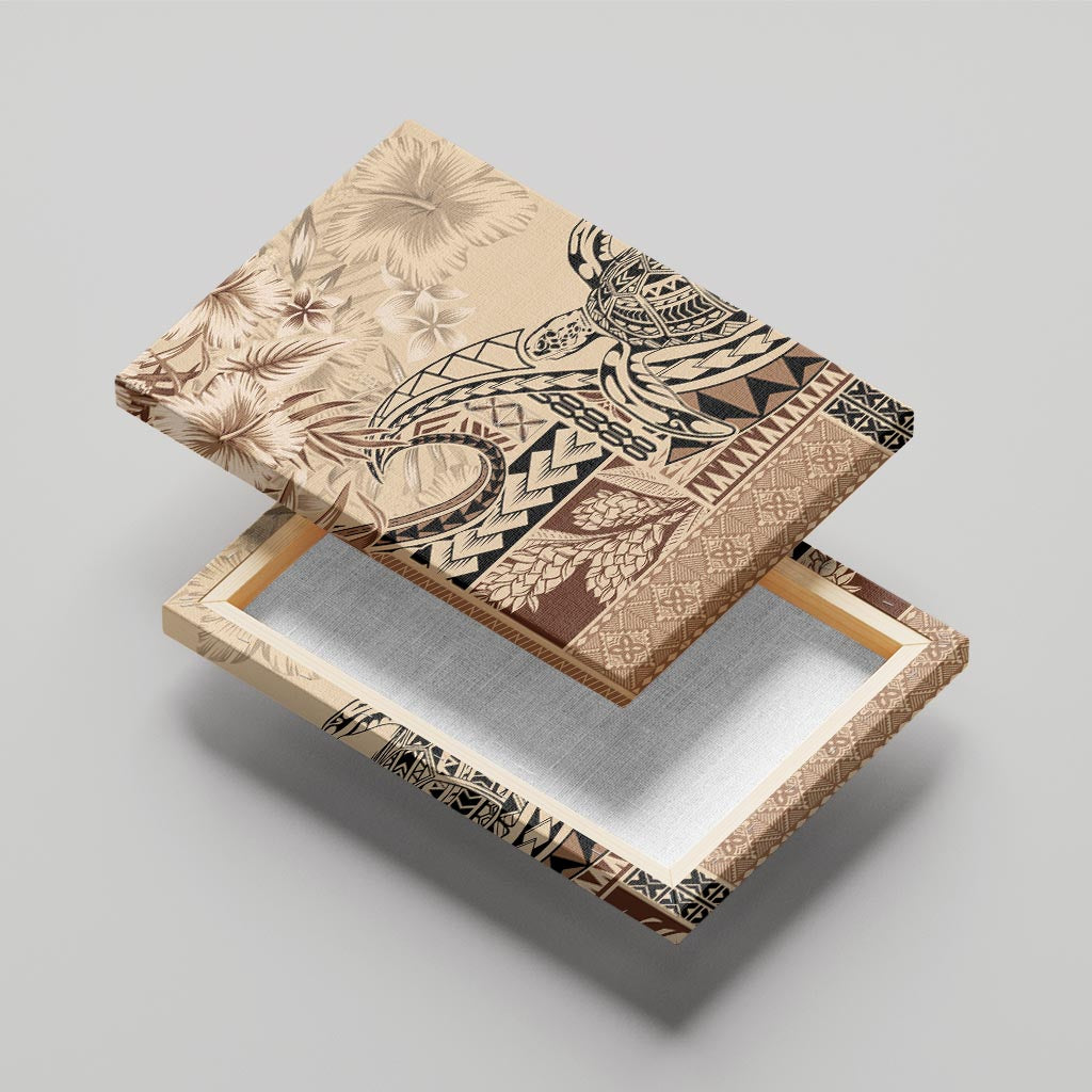 Vaiaso o le Gagana Samoa Canvas Wall Art Siapo Motif Beige LT7 - Polynesian Pride