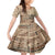 Vaiaso o le Gagana Samoa Family Matching Mermaid Dress and Hawaiian Shirt Siapo Motif Beige