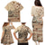 Vaiaso o le Gagana Samoa Family Matching Puletasi and Hawaiian Shirt Siapo Motif Beige