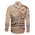 Vaiaso o le Gagana Samoa Family Matching Puletasi and Hawaiian Shirt Siapo Motif Beige