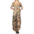 Vaiaso o le Gagana Samoa Family Matching Summer Maxi Dress and Hawaiian Shirt Siapo Motif Beige