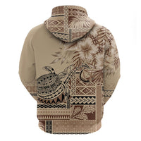 Vaiaso o le Gagana Samoa Hoodie Siapo Motif Beige LT7 - Polynesian Pride
