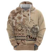 Vaiaso o le Gagana Samoa Hoodie Siapo Motif Beige LT7 - Polynesian Pride