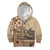 Vaiaso o le Gagana Samoa Kid Hoodie Siapo Motif Beige