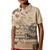 Vaiaso o le Gagana Samoa Kid Polo Shirt Siapo Motif Beige