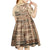 Vaiaso o le Gagana Samoa Kid Short Sleeve Dress Siapo Motif Beige