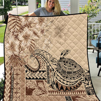 Vaiaso o le Gagana Samoa Quilt Siapo Motif Beige LT7 Beige - Polynesian Pride