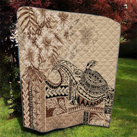 Vaiaso o le Gagana Samoa Quilt Siapo Motif Beige LT7 - Polynesian Pride