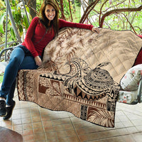 Vaiaso o le Gagana Samoa Quilt Siapo Motif Beige LT7 - Polynesian Pride