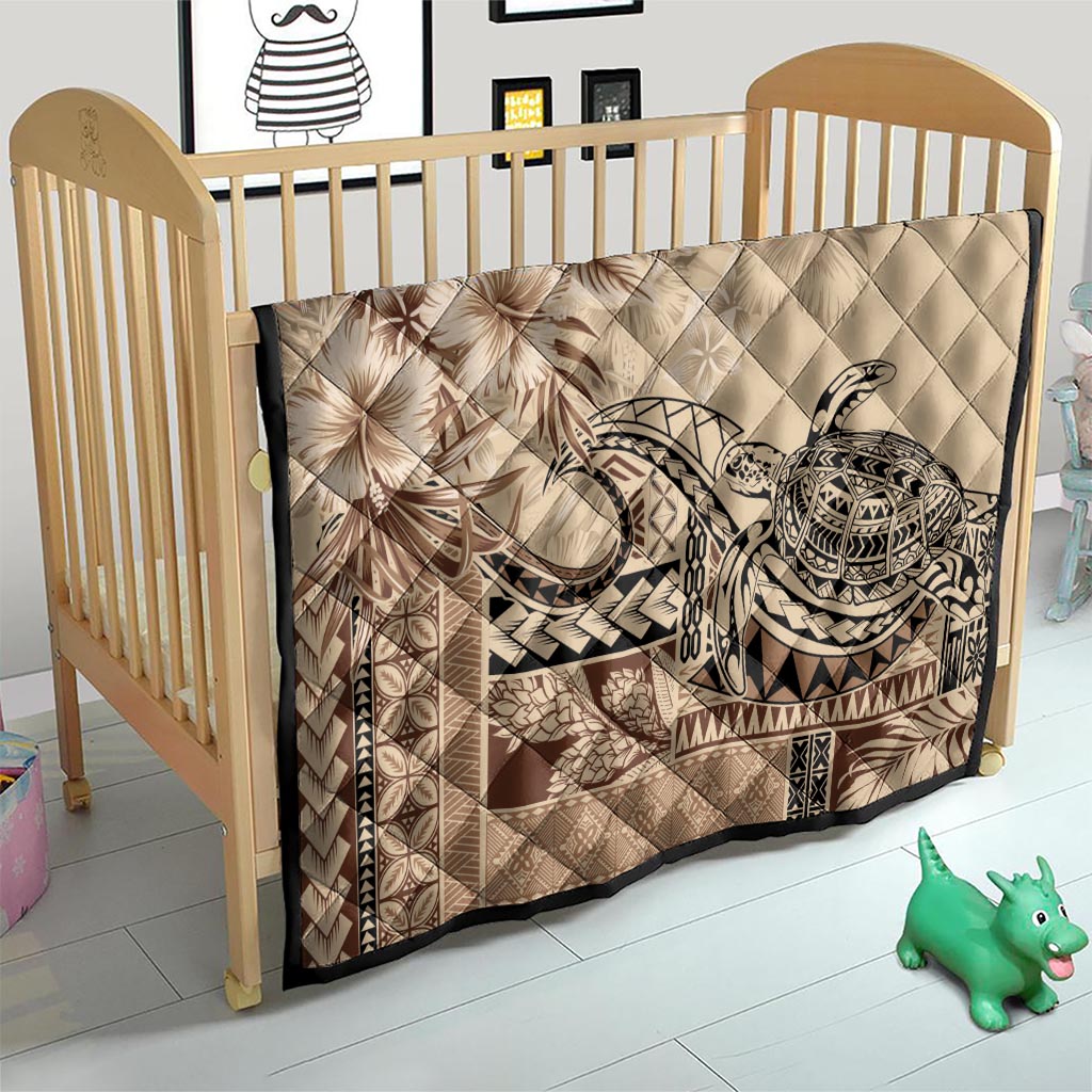 Vaiaso o le Gagana Samoa Quilt Siapo Motif Beige LT7 - Polynesian Pride