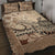 Vaiaso o le Gagana Samoa Quilt Bed Set Siapo Motif Beige