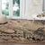 Vaiaso o le Gagana Samoa Round Carpet Siapo Motif Beige