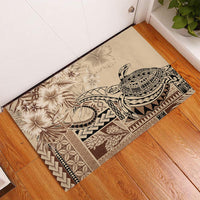Vaiaso o le Gagana Samoa Rubber Doormat Siapo Motif Beige LT7 Beige - Polynesian Pride